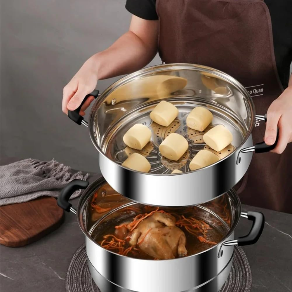 Zhang Xiao Quan Stainless Steel 3-Tier Steamer, 28 Cm Size image number 1