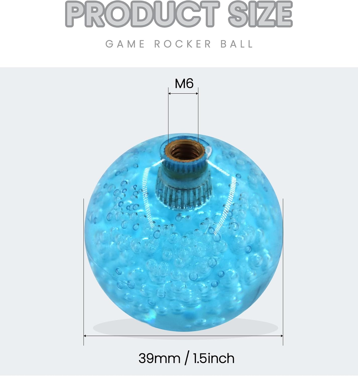 Timebid 35MM Crystal Joystick Ball Top Handle Rocker | M6 Screw Head Arcade Game Joysticks Easy-Install Replacement DIY Parts(Pack of 4) 4 Color image number 3