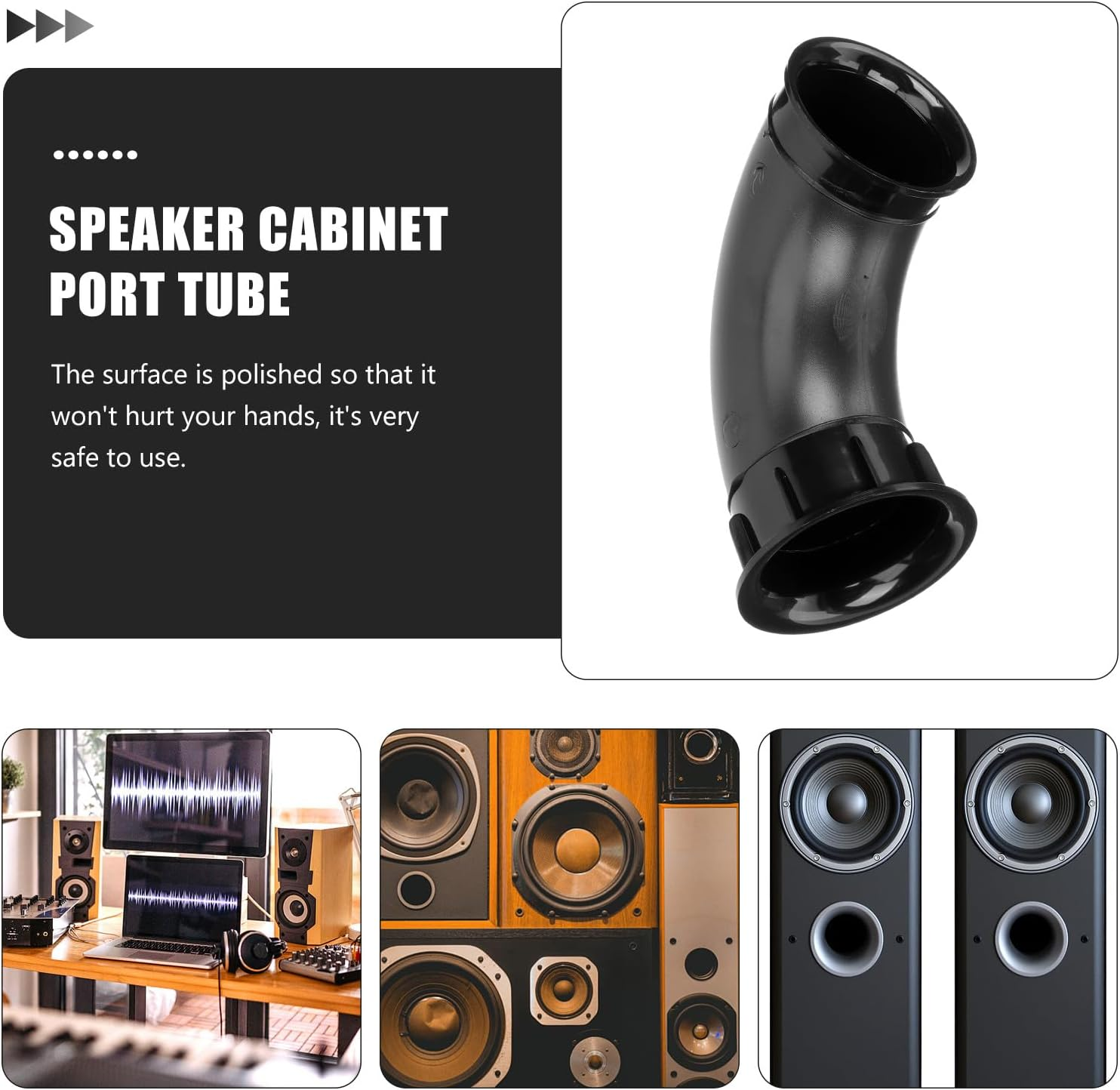 PERSELOSO 2Pcs Car Speaker Voice Tube Outlet 70X120Mm Plastic Port Tubes for Home Audio and Stage Speaker Cabinet Airflow Accessories image number 6