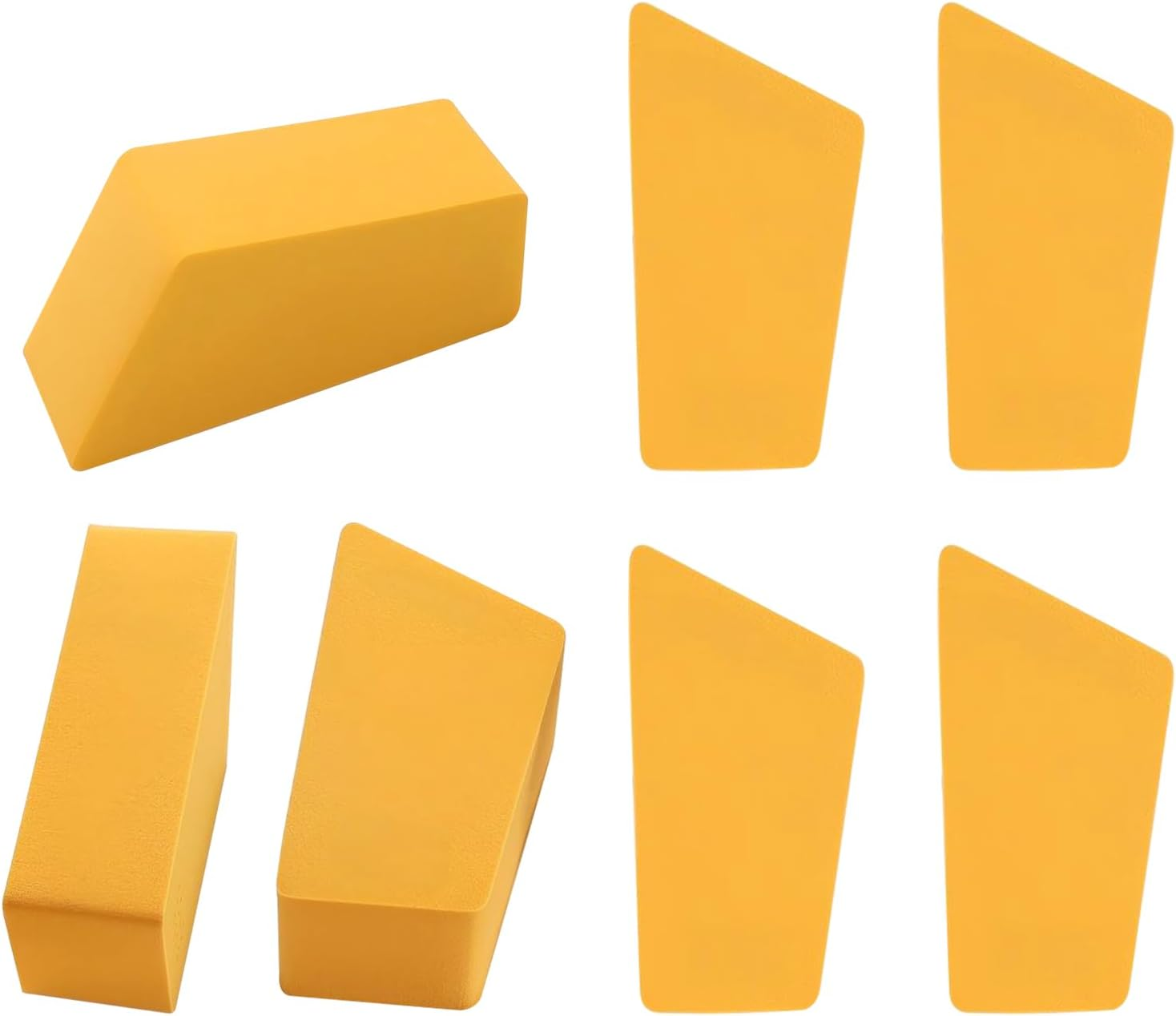 7 Pieces Makeup Sponges, Trapezoid Powder Puff, Geometry Makeup Foundation Brush, Dry and Wet Use for Foundation, Cushion Foundations, Primer, Blush image number 4