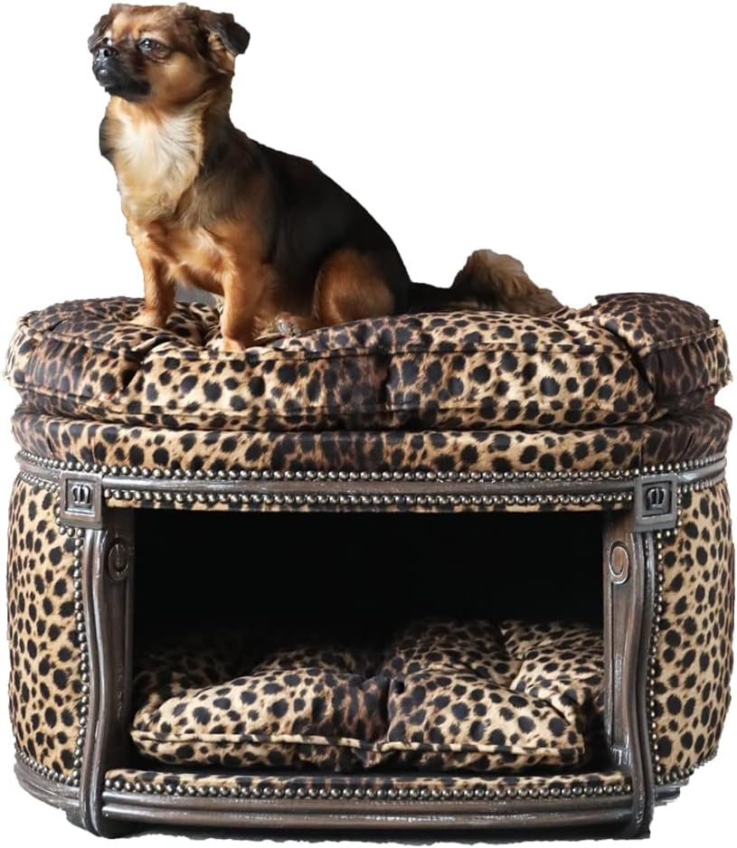 Adnan Bostan Furniture - Duplex Collection, Cat and Dog Duplex Bed Collection, Decorative Cat and Dog Bed, Duplex Cat Furniture, Duplex Dog Furniture, Modern Cat and Dog Furniture, for Our Little Friends (Leopard)