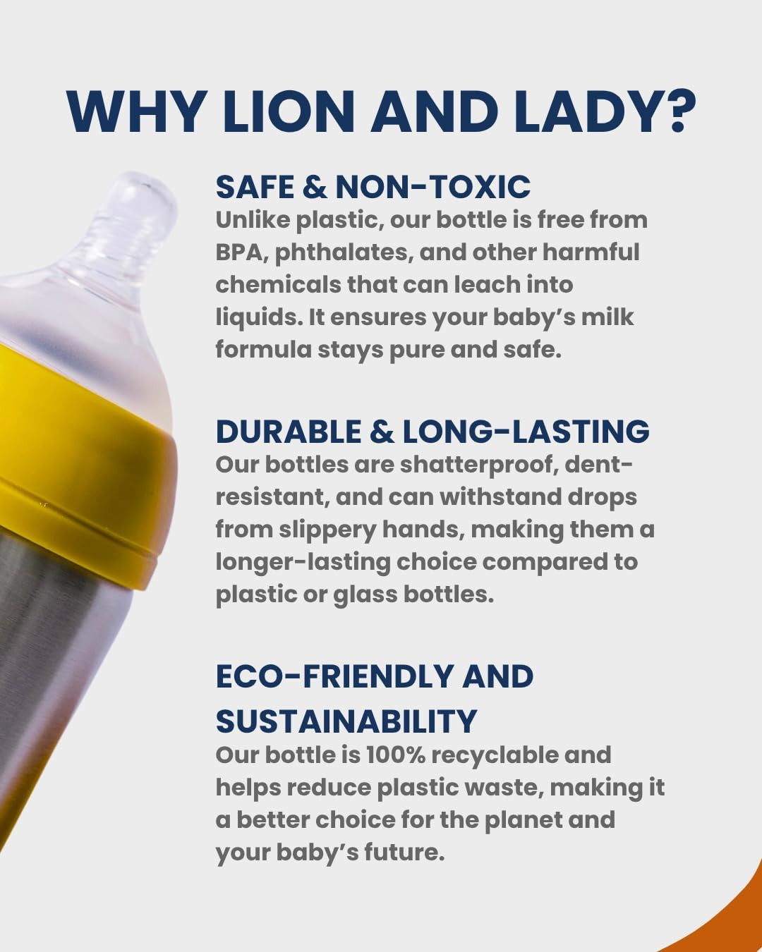 Lion & Lady Australia Baby Feeding Bottle Set - 210Ml 18/8 Stainless Steel 3 Pack W/ Anti-Colic Teats, Sippy & Straw Adaptors for Newborn to Toddler | Baby & Toddler Feeding Supplies (Fuchsia Pink) - Fuchsia Pink image number 5