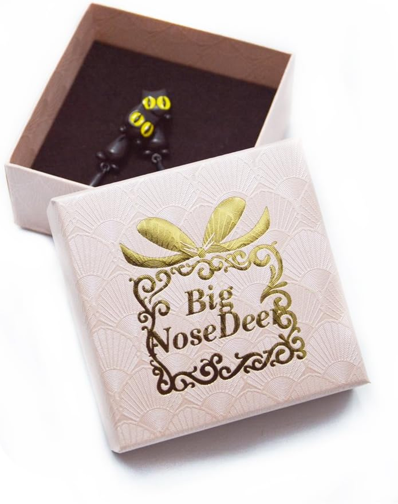 Cat Women Stud Earrings Jewellery,Handmade Earring for Mens Girls Kids (Black) image number 6