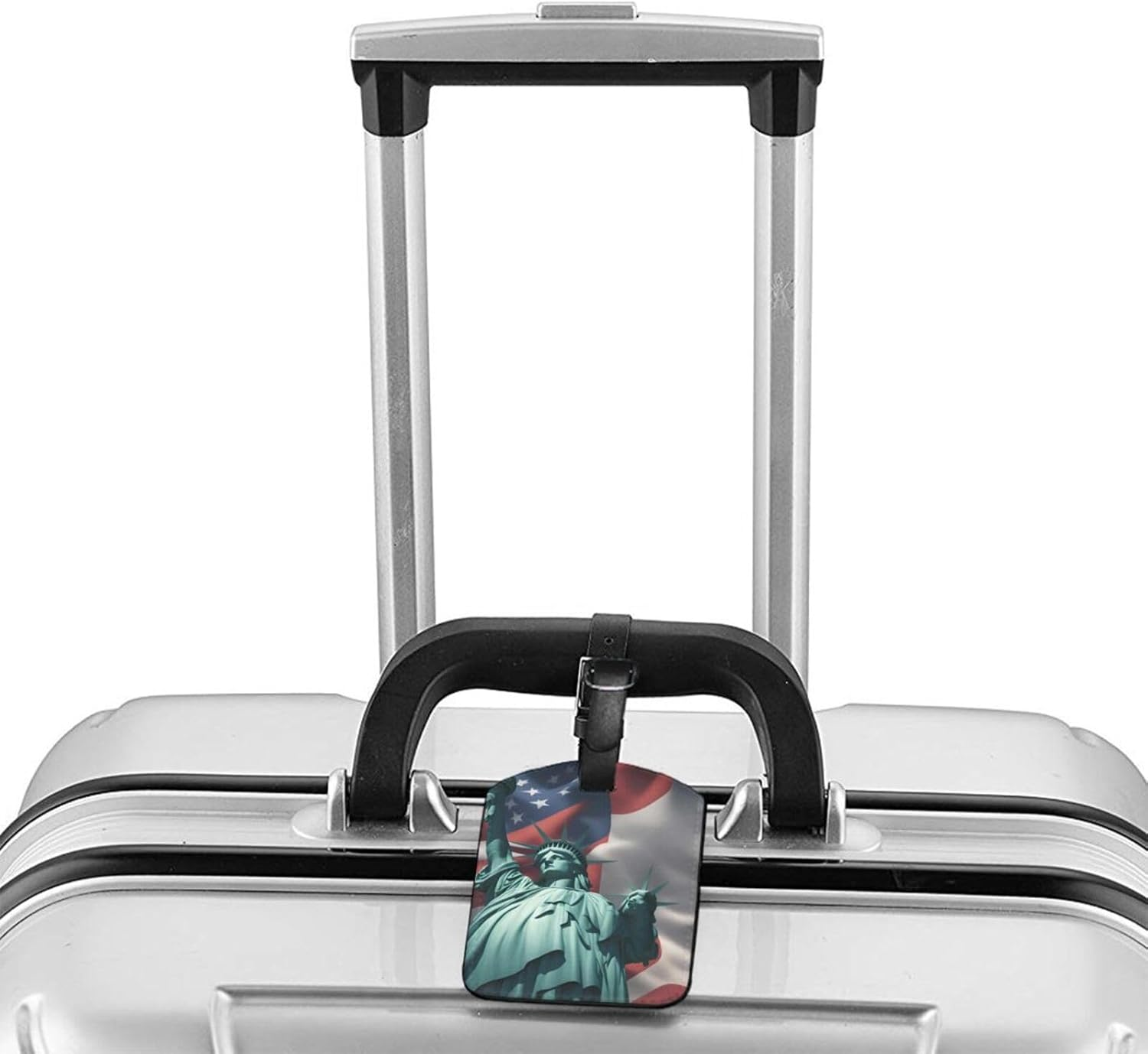 Statue of Liberty Flag Print Elegant Tag Stylish Tag Luggage Tag 4.3 X 2.76 Inch for Suitcases Travel Bags image number 3