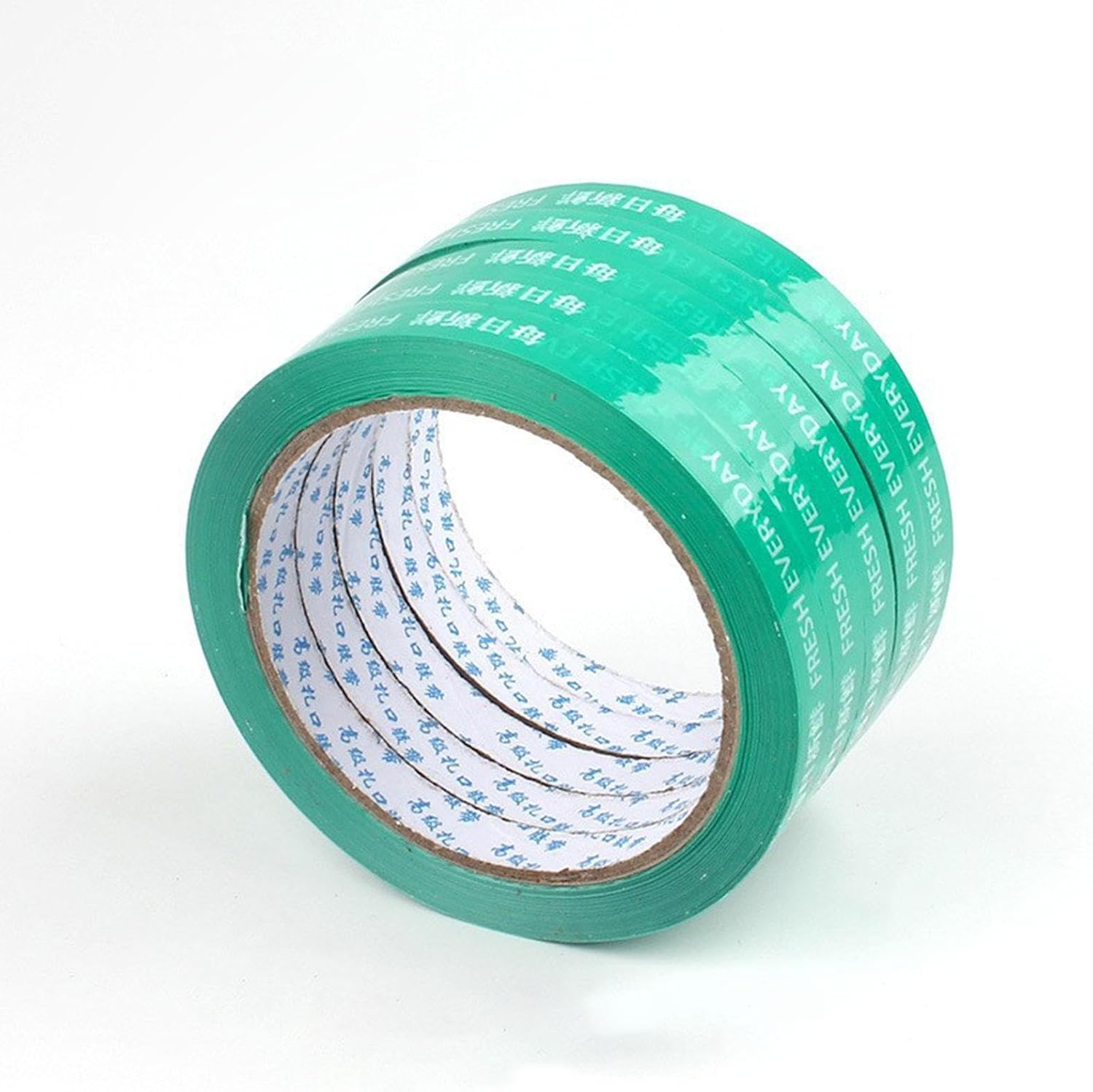 Eigell 10Pcs Bag Sealing Tapes Bag Sealer Tapes Length 55M Width 1.1Cm for Packaging Vegetables Cake Meat Fruits Convenience Store, Green