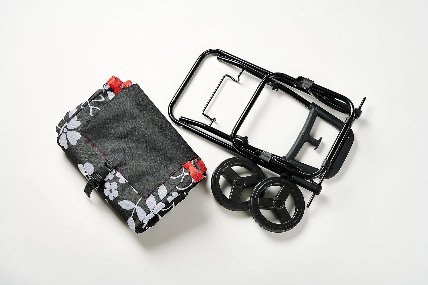 Cocoro 544914 Cocoro Shopping Cart Flower Cart Set, Navy, 1.6 Gal (40 L), Luggage Hook, Floral Pattern, Foldable, Pocket Storage, Cold Retention, Thermal Retention, Eco Bag, Shopping, Stylish, Cute, image number 4