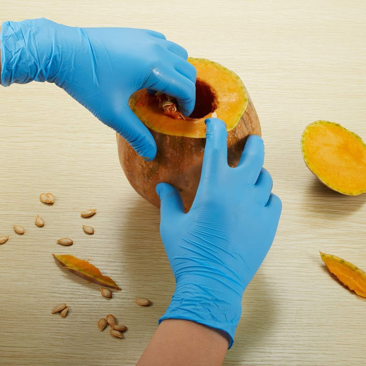 ZOMCHAIN Nitrile Gloves Kids Gloves Disposable, Nitrile Gloves for 4-10 Years - Latex Free, Food Grade, Powder Free - for Kids Festival Preparation, Crafting, Painting, Gardening, Cooking, Cleaning image number 1