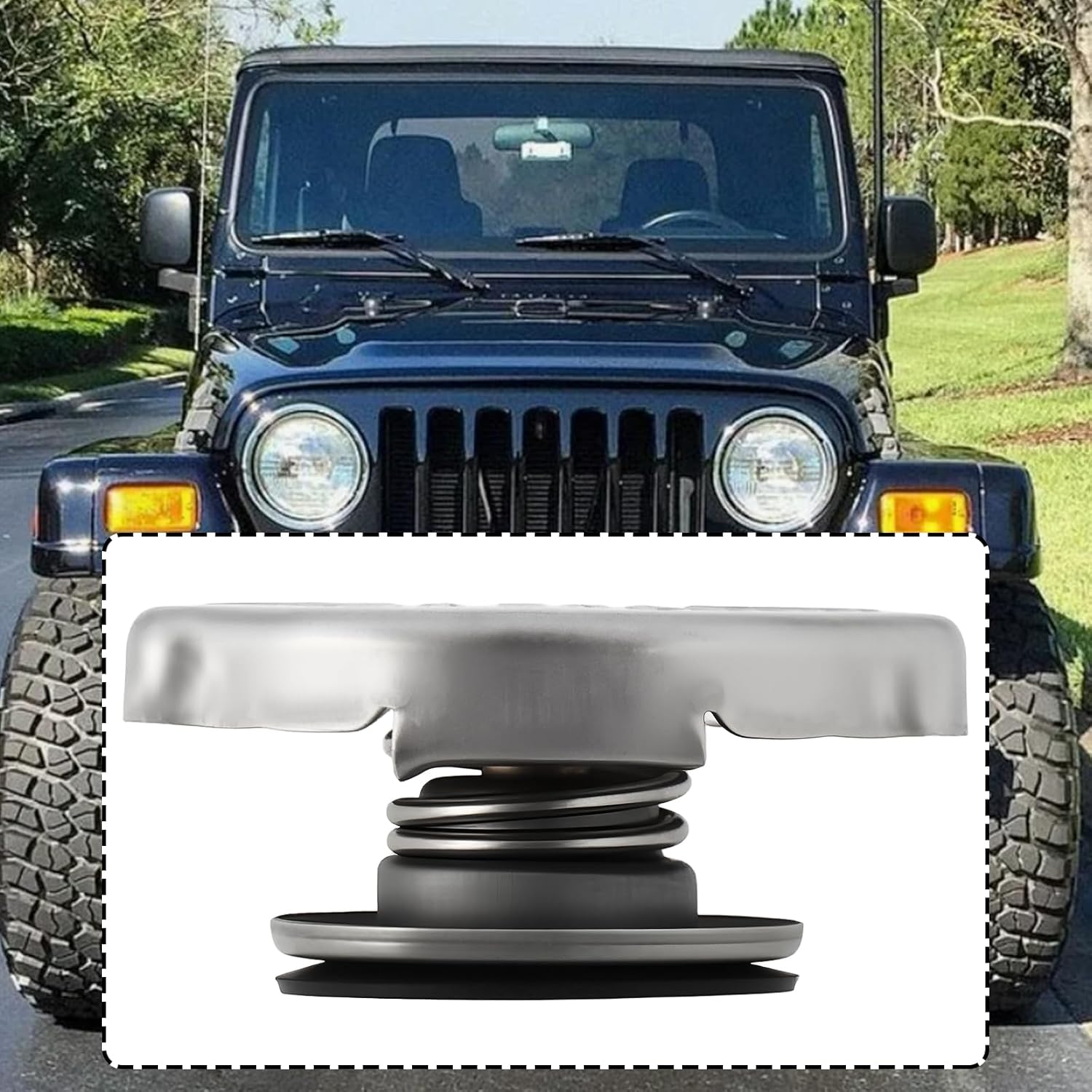 Car Radiator Cap 55116901AA 5174131AA Compatible with Wrangler 1997-2007 Compatible with Jeep TJ1997-2006 image number 6