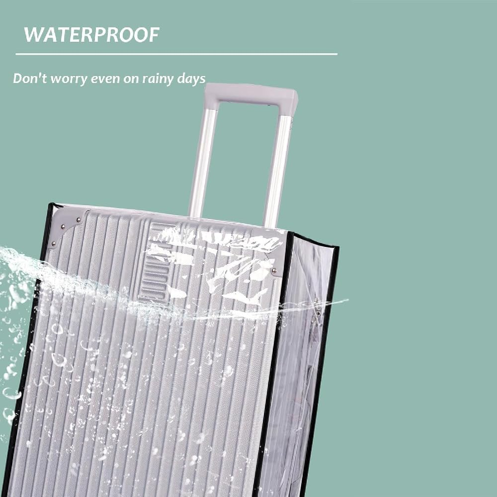 LMSNE Clear PVC Suitcase Cover Protector, Travel Luggage Cover for Wheeled Suitcase (26 Inches) image number 1