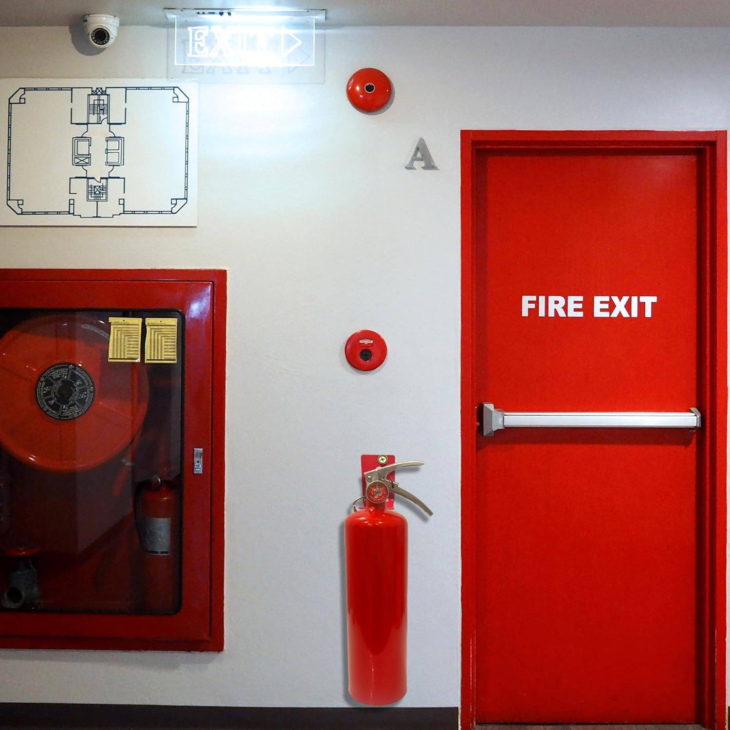 4 Pack of Fire Extinguisher Mount, Wall Hook, Fire Extinguisher Bracket up to 40 Lbs Extinguishers, Suitable for Big and Small Fire Extinguishers, Holder for Dry Chemical and Water Extinguishers image number 4