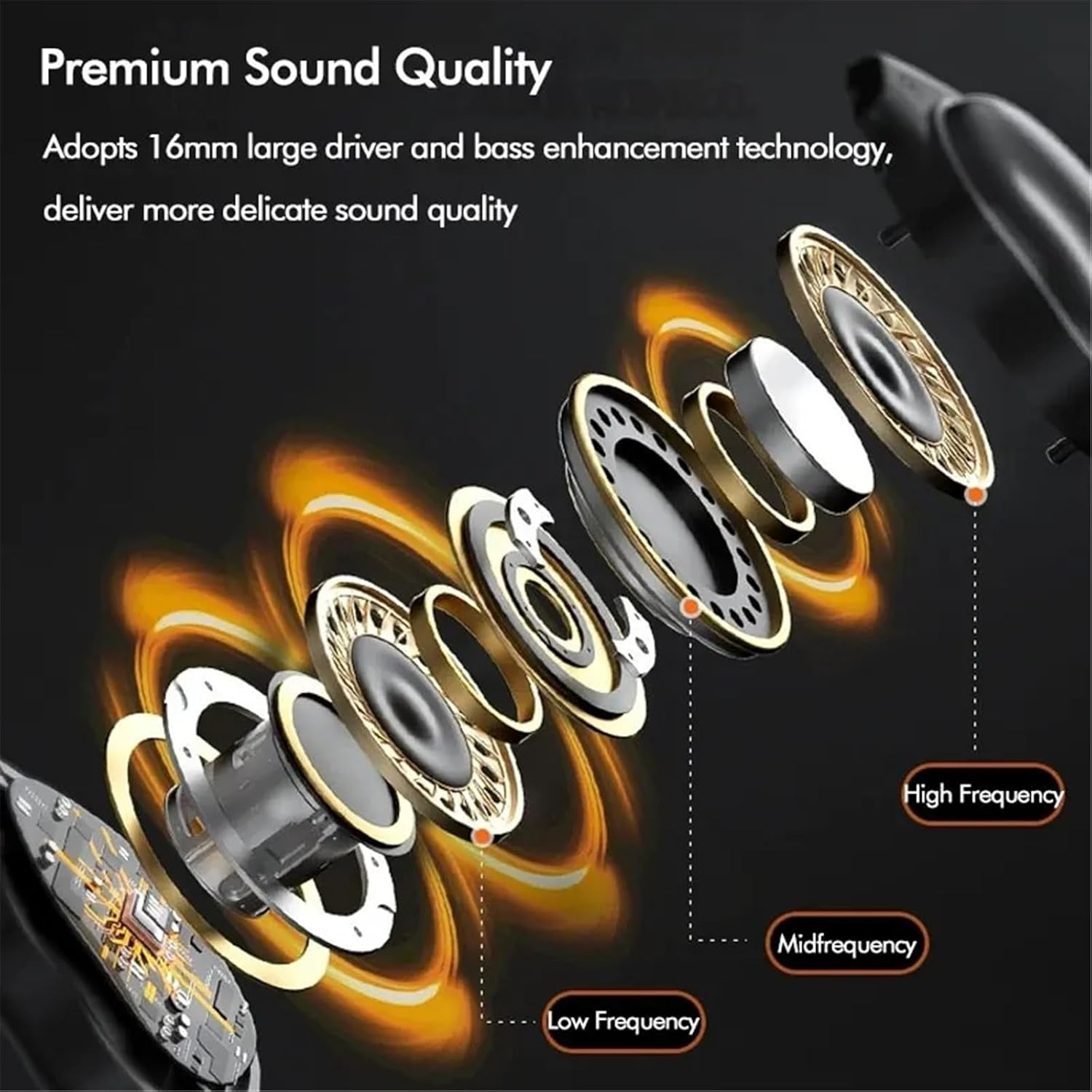 GZCRDZ 3.5MM Wired Headphones with Bone Conduction and Built-In Microphone Suitable for Mobile Phones, Computers, and Speakers image number 6