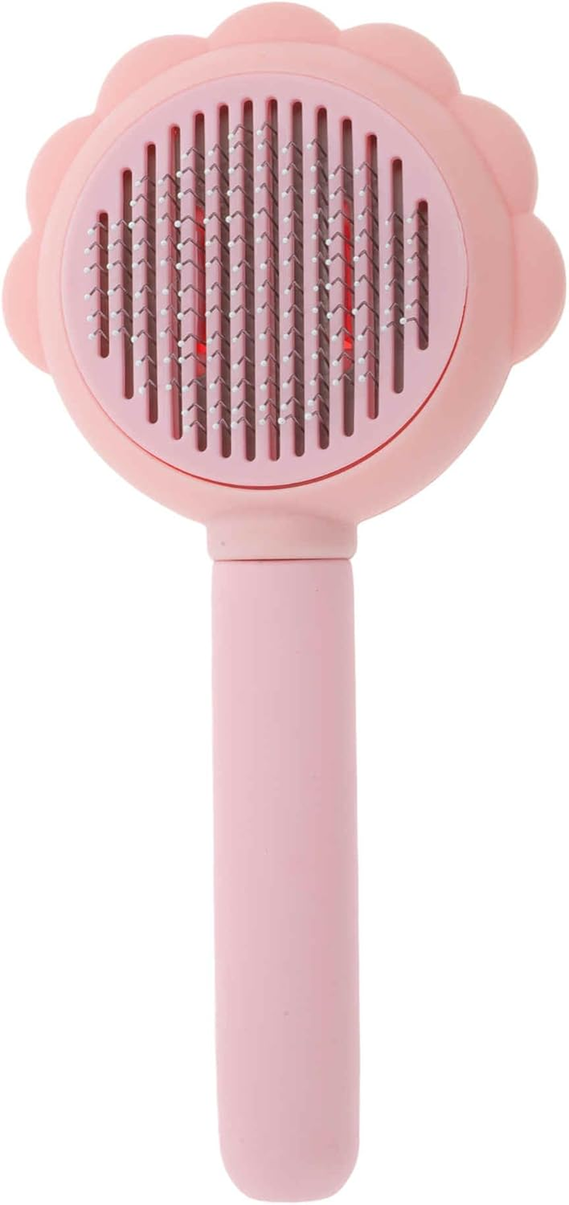 CAPASTEC Pet Brush, Cleaning Brush for Cats and Dogs, Flower Shaped Pet Grooming Brush, Easy Detangling Brush for Hair Massage Indoor and Outdoor, Pink image number 4