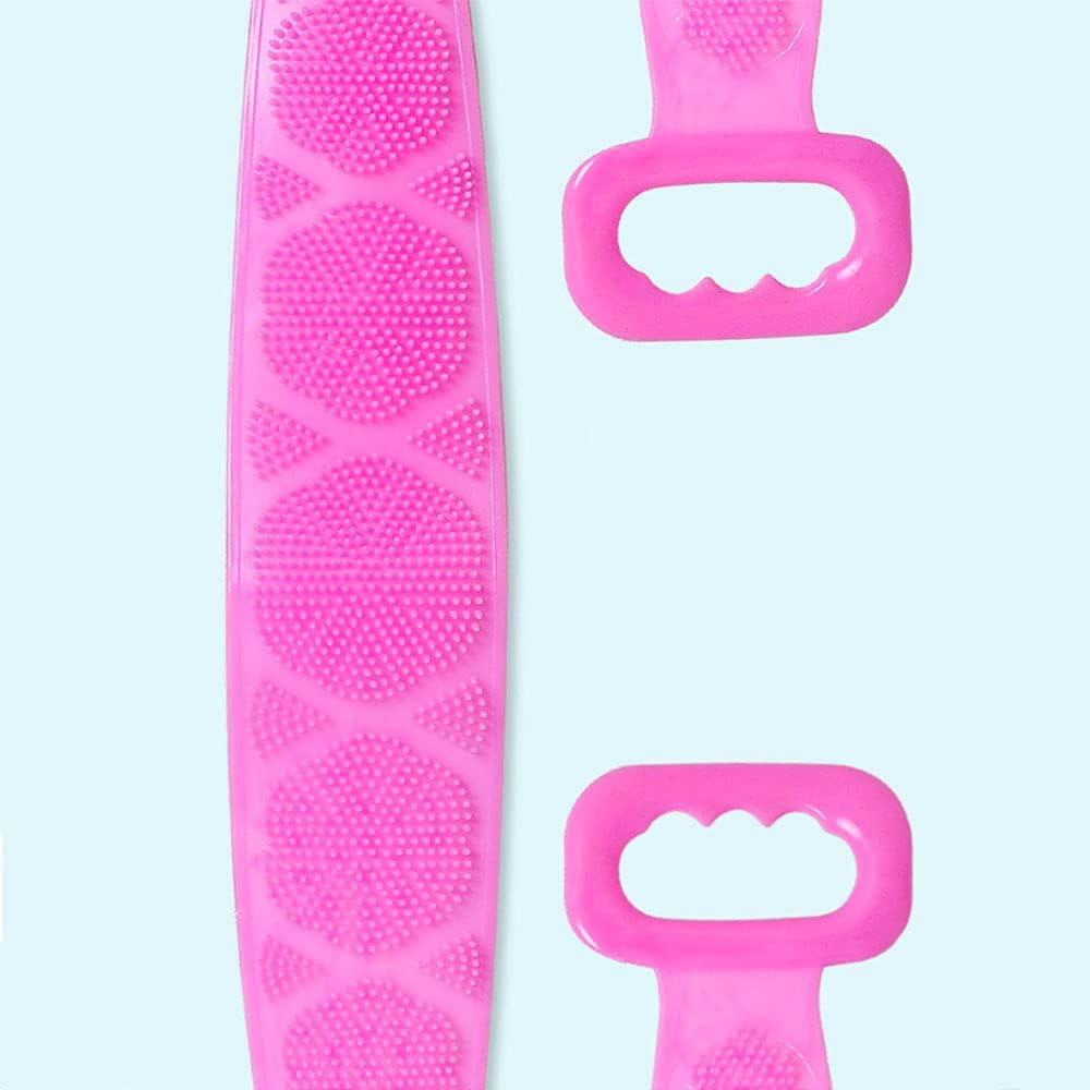 Back Scrubber Shower Brush, 70Cm Silicone Body Brush for Exfoliating, Invigorate Your Skin, Massage Experience, Bath Shower Scrubber for Men and Women 1PCS Blue image number 2