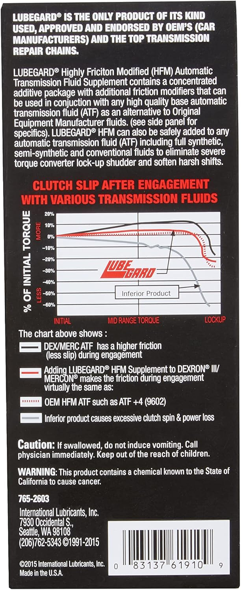 Lubegard 61910 Highly Friction Modified ATF Supplement, 10 Oz. image number 2