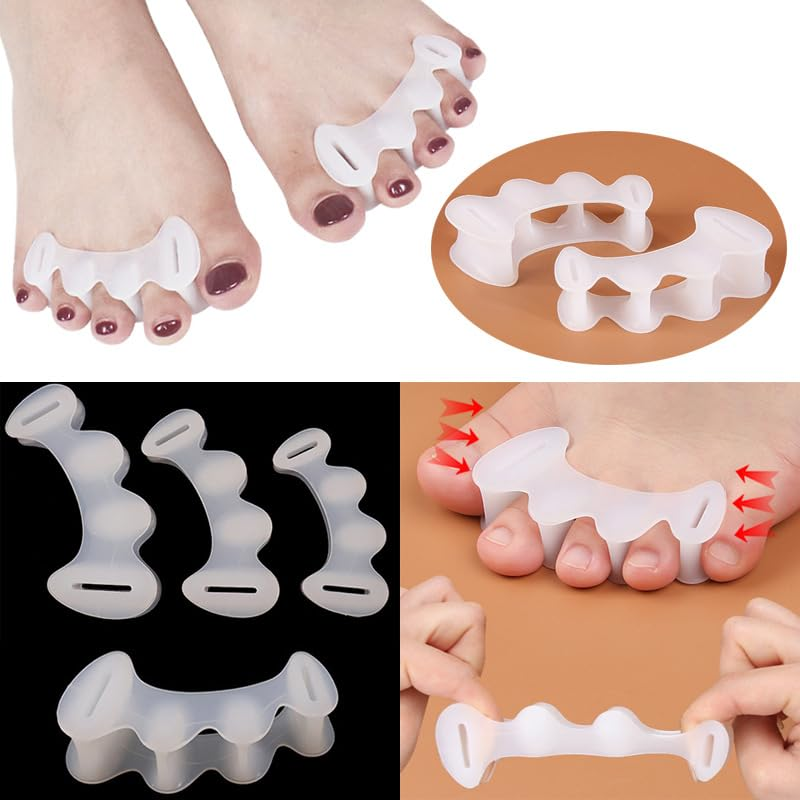Bunion Corrector Toe Spacer Toe Straightener Toe Stretcher Toe Correctors,3Pairs Toe Separators Bunion Corrector Soft Gel Toe Spacers to Correct Bunions and Restore Toes to Their Original Shape,L Size image number 4