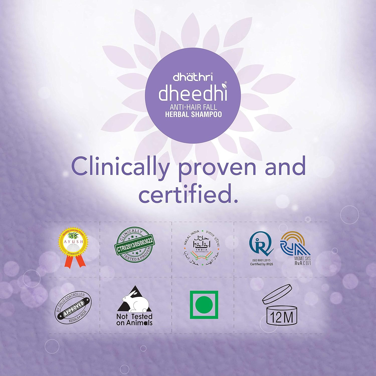 Dhathri Dheedi Anti-Hair Fall Herabal Shampoo for Controlling Hair Fall Naturally - 200Ml (Pack of 2) image number 1