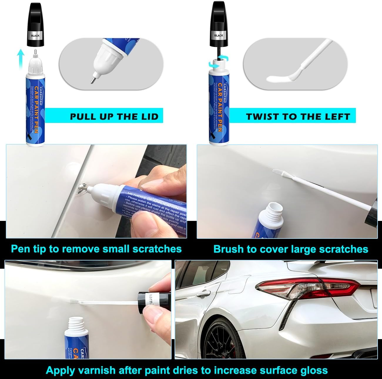 Touch up Paint for Cars,Car Paint Scratch Repair Color Accurate Quick Fix and Convenient Operation(Aini Grey) image number 3