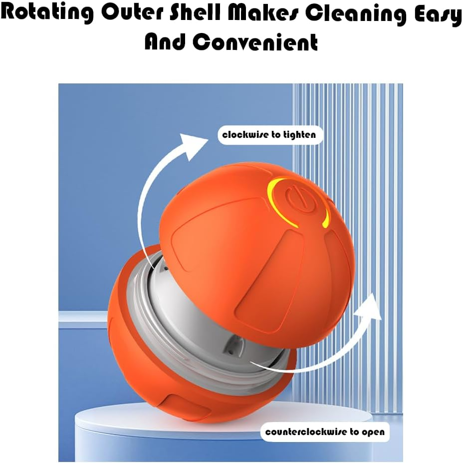 Js' Funlab Smart Bouncing Ball, Smart Interactive Ball Toys for Dog, Smart Moving Ball, Moving Bouncing Ball Pet Toy, Rolling Dog Toys for Biting, Exercise, Training (Orange) image number 3