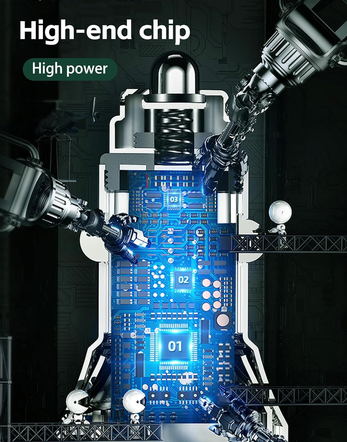 MTF' Mobile Phone Car Charger, 2 Ports (USB C, USB a QC 5.0), 30W 60W Max, 12V Socket Outlet Cigarette Lighter Adapter, 65W USB C Cable Nylon Braided, Ipad, Iphone 16, Galaxy S25 S24