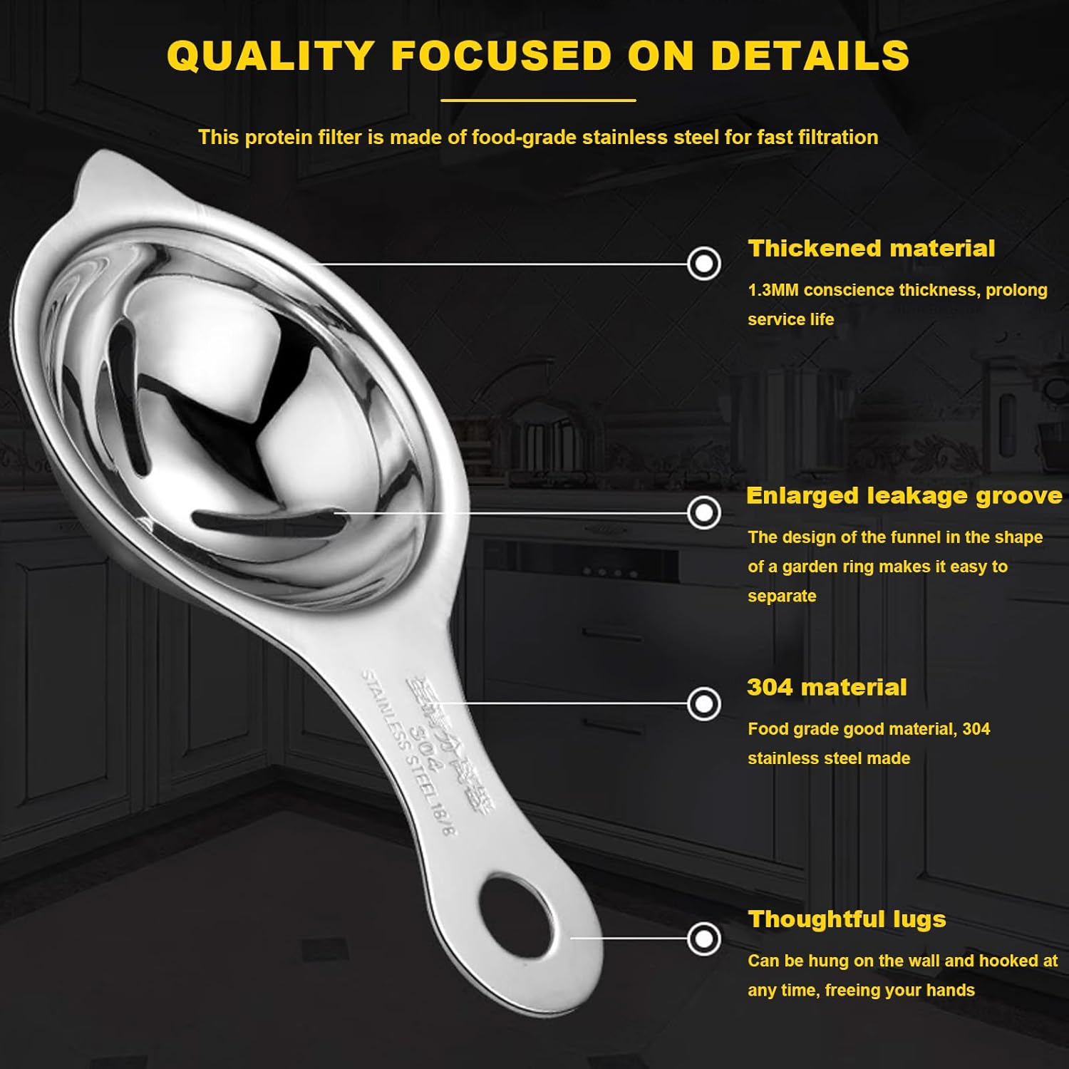 5 Pack Stainless Steel Mini Whisks Set with Egg Separator Includes 5 Inch and 7 Inch Small Wire Whisks for Baking Cooking Mixing Eggs Sauces Batters