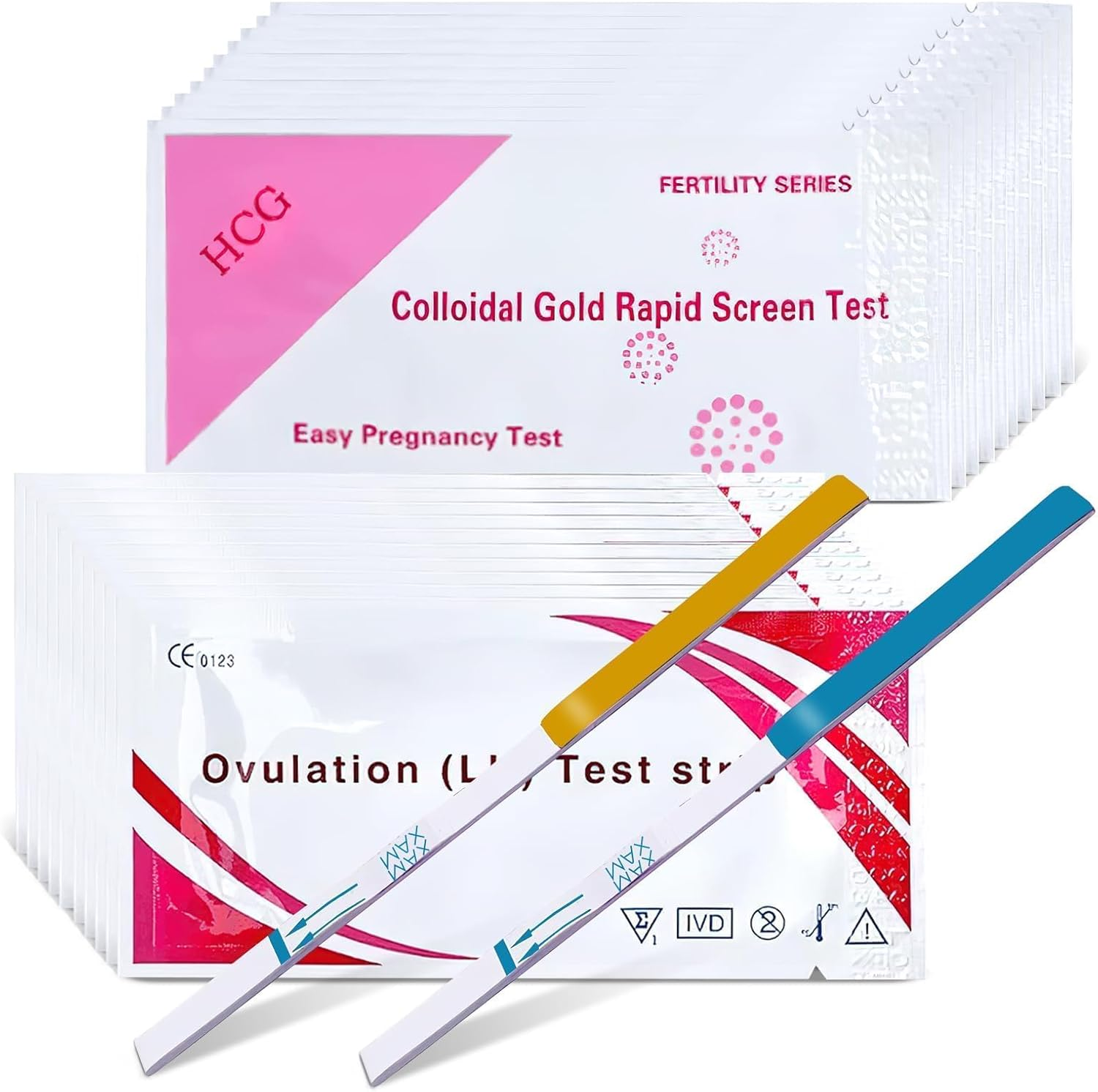 Ovulation Tests Strips, Ovulation and Pregnancy Tests (LH30-HCG20), Ovulation Predictor Kit for Highly Sensitive Fast Home Self-Checking(/50 PCS/) image number 3
