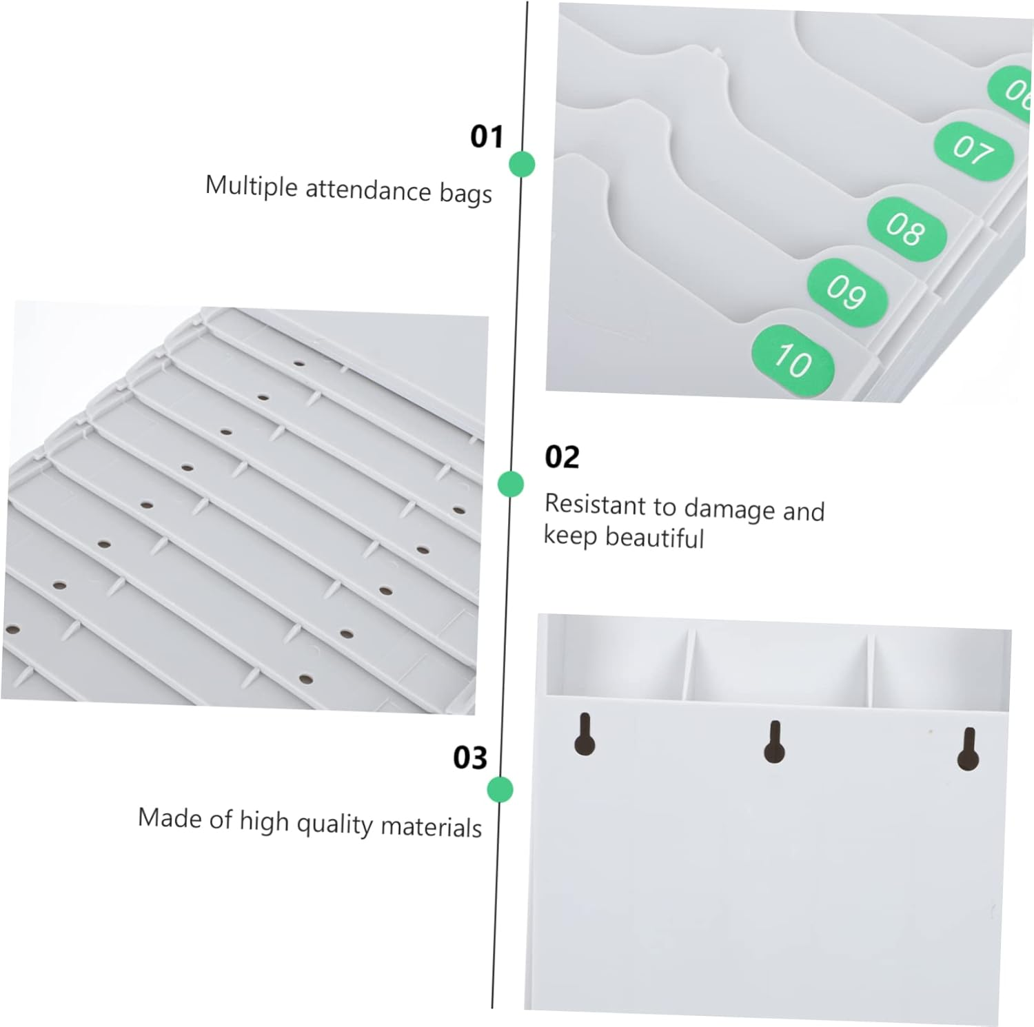 VILLFUL Narrow Shelves Storage Organisation Wall-Mounted Id Card Holder Desk Accessories Paperboard Cards Shelf image number 3