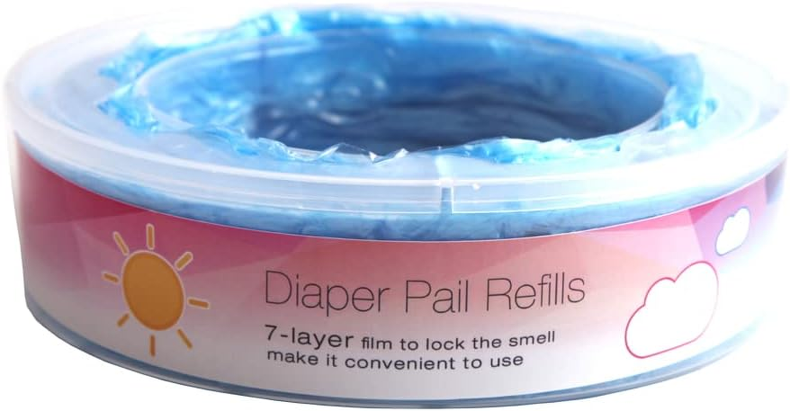 Diaper Pail Refills Bags Compatible with Diaper Genie Pails Diaper Pails Refills - (Pack of 9) image number 5