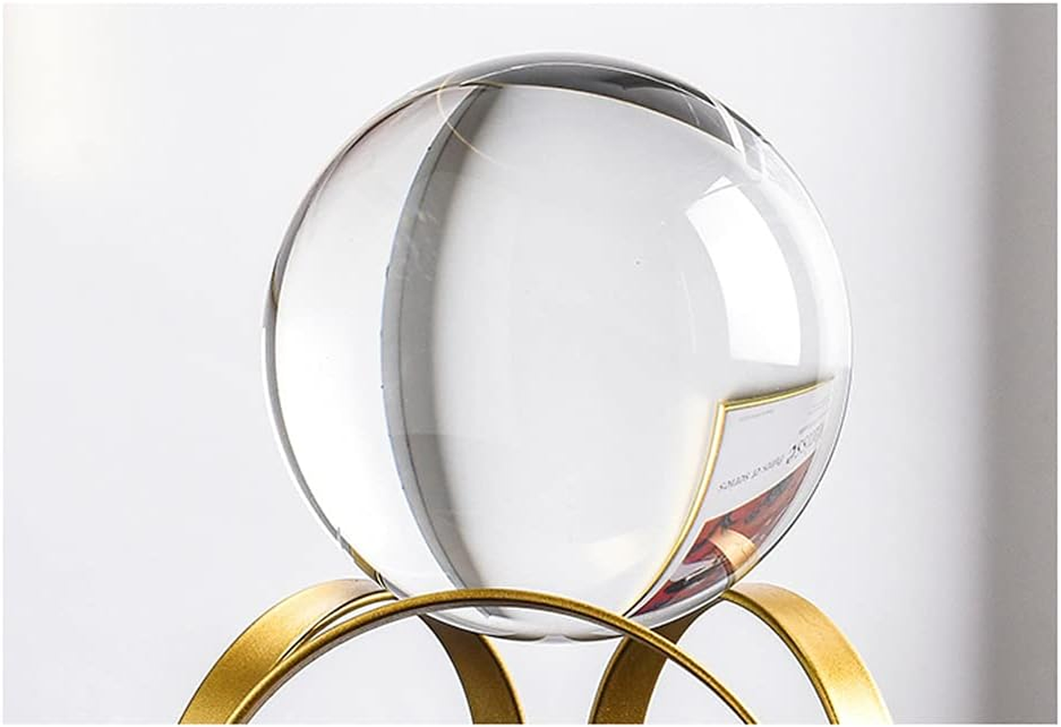 E-Isata Modern Abstract Art Crystal Ball with Gold Iron Stand Decorative Ornaments for Living Room Bedroom TV Cabinet Crafts Gifts Office Home Decor (Arch) image number 6