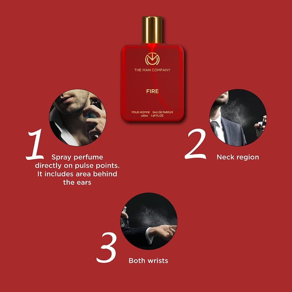 The Man Company Fire EDP - 50Ml | Perfume Spray for Men'S | Premium Long Lasting Fragrance | Fresh, Floral & Woody | image number 4