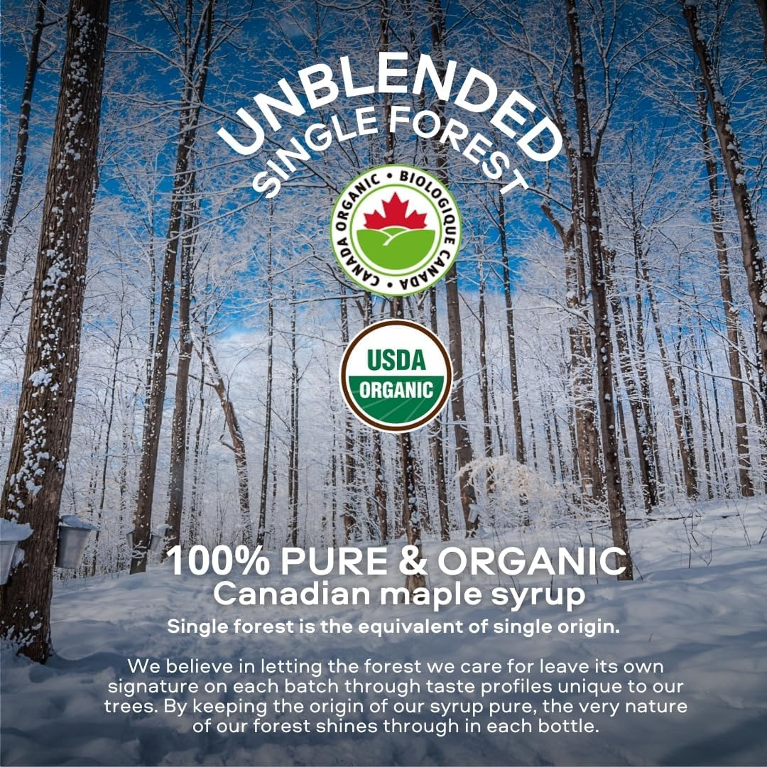 Pure Canadian Maple Syrup by Escuminac Maple Farm. Discovery Bundle 3 X 500 Ml. All Canada Grade A. Amber Light Taste, Medium Taste and Dark Robust Taste. 100% Organic, Single Origin, Bottled by the Maker. image number 1