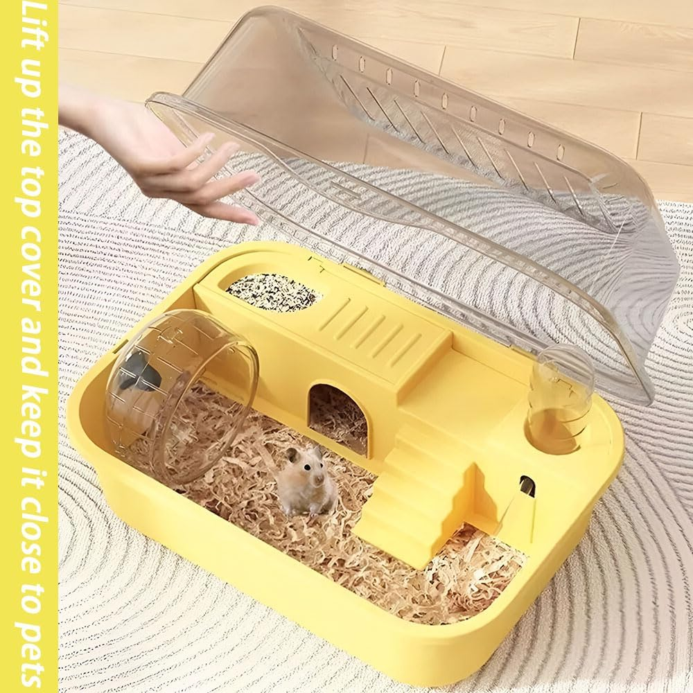 Hamster Cages,Large Space Pet House,Transparent Hamster Habitat,Hamster Playing House,Pet Living House,Detachable Hamster Cage,For Small Pets,Dwarf Hamsters image number 1