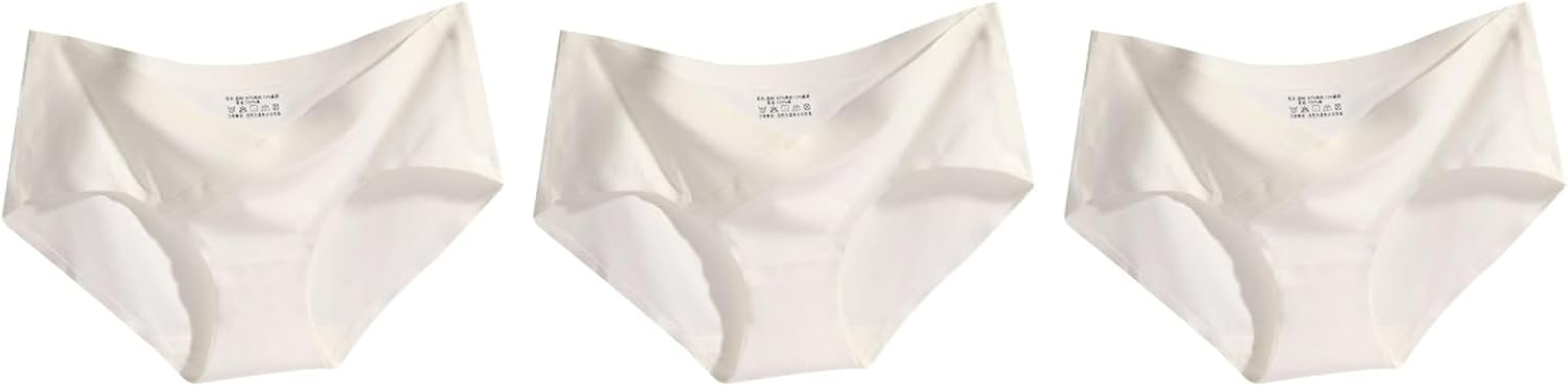 Amosfun Women'S Panty Stretch Briefs Low Waist Ice Silk Maternity Seamless Underwear 3 Pack image number 5