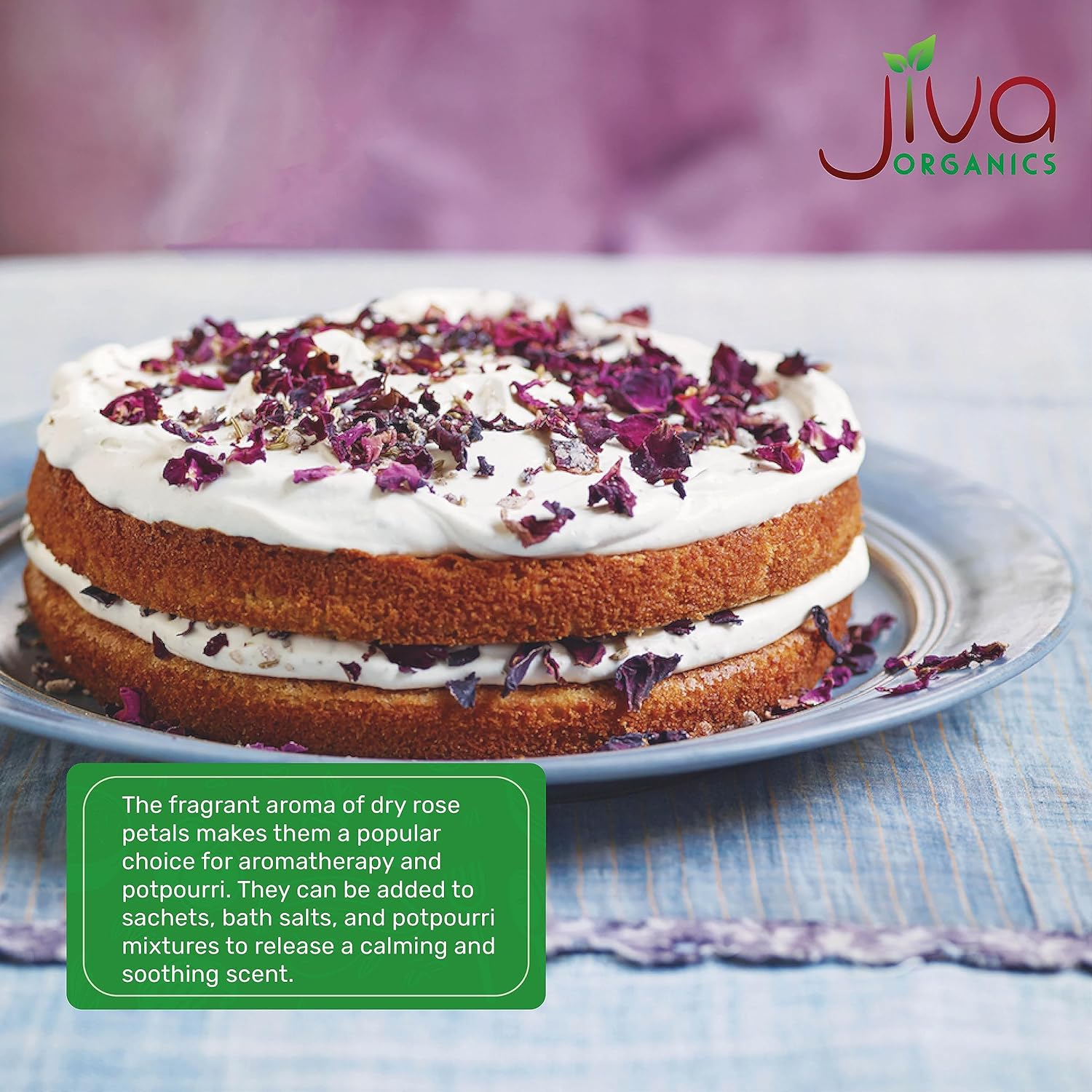 Jiva Organics Dried Red Rose Petals 4 Oz Bag - Non-Gmo, USDA Organic, Food Grade, Edible Flowers - Use in Tea, Baking, Making Rose Water, Crafting, Wedding Confetti