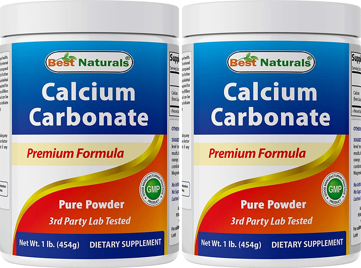 2 Pack - Best Naturals Calcium Carbonate Powder 1 Pound (Total 2 Pound) - Food Grade image number 1