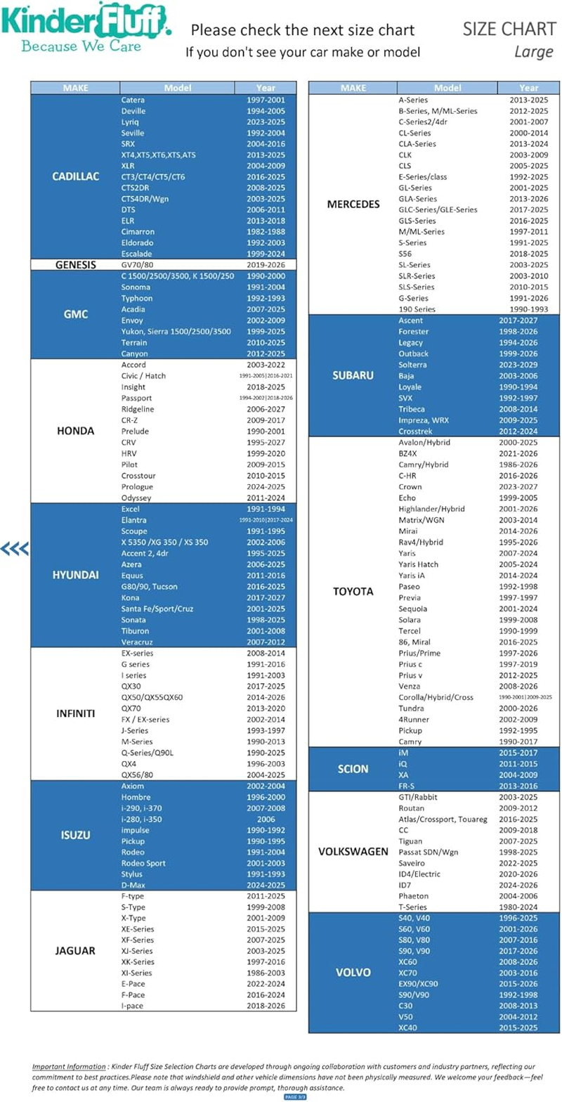 Kinder Fluff Windshield Sun Shade -Certified Automotive Accessories Blocking 99.87% UVR- Sunshades Protector for Steering Wheel, Car Seat & Car Accessories Interior - Window Shade (Large) image number 5