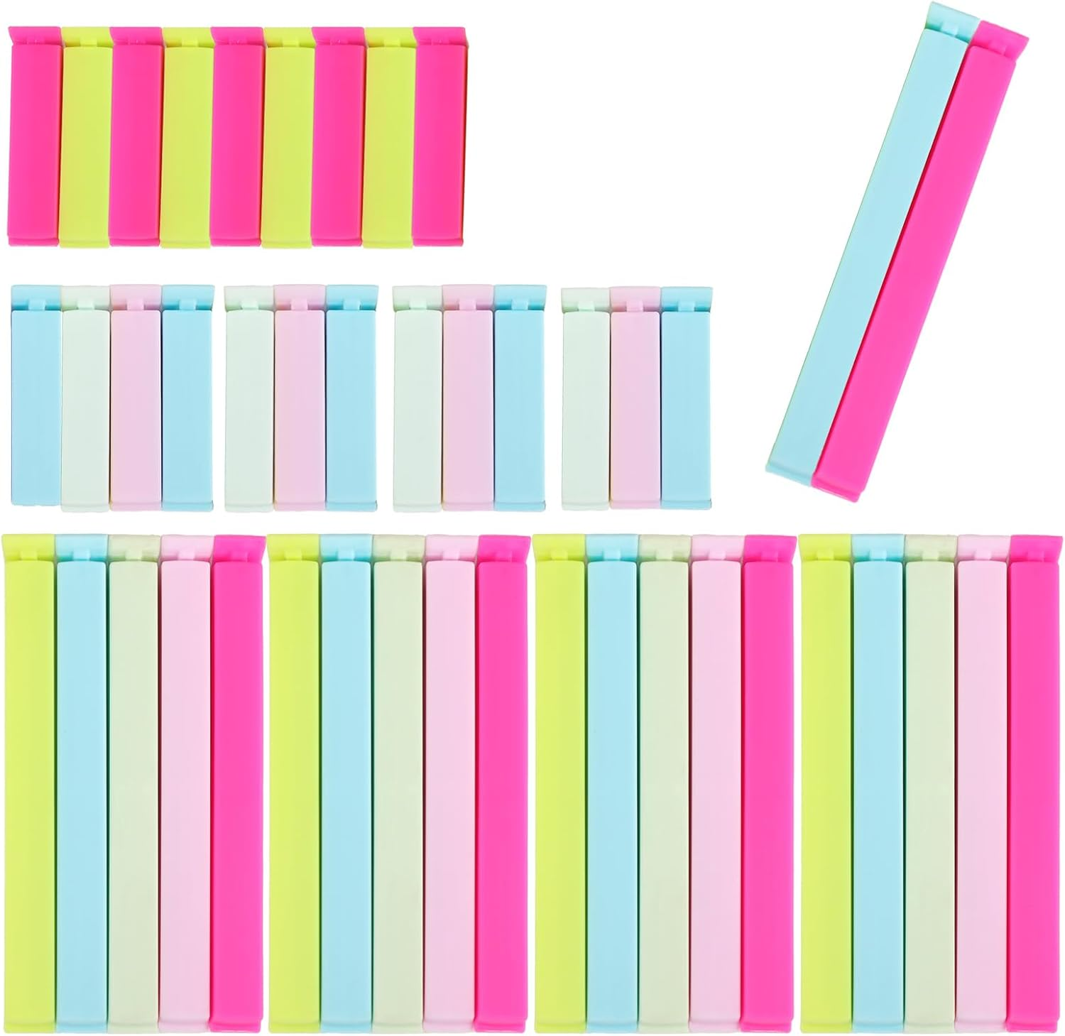 36PCS Assorted Food Bag Clips Bag Sealing Clips,Kitchen Clips for Bags for Food, Kitchen and Home, Large Size