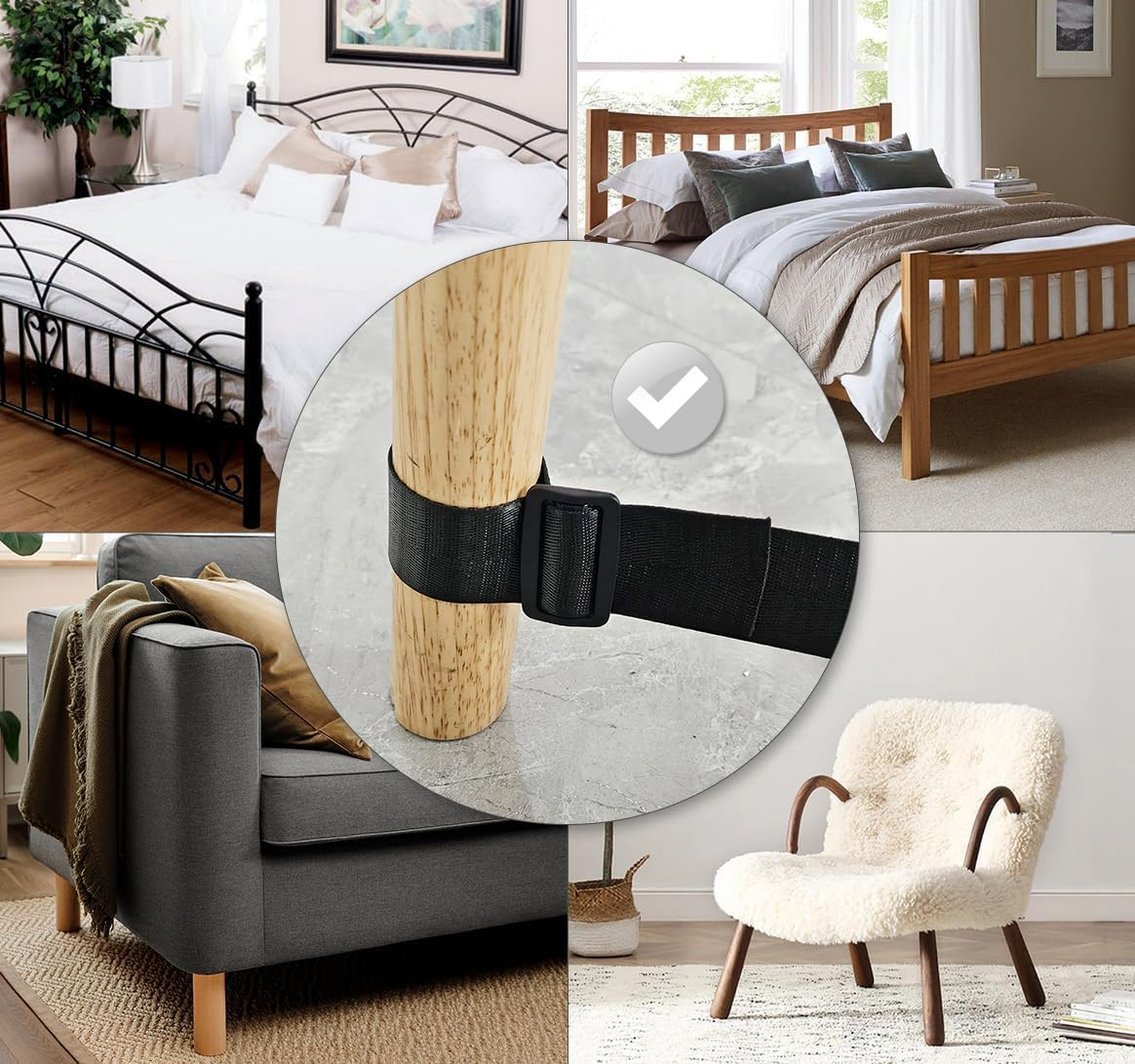 Patient Medical Restraints with Quick Release Buckles, Bed Restraints Belts for Wrists and Ankles, Limb Holder Movement Limited Ties for Hands or Legs(4 Pcs) image number 1