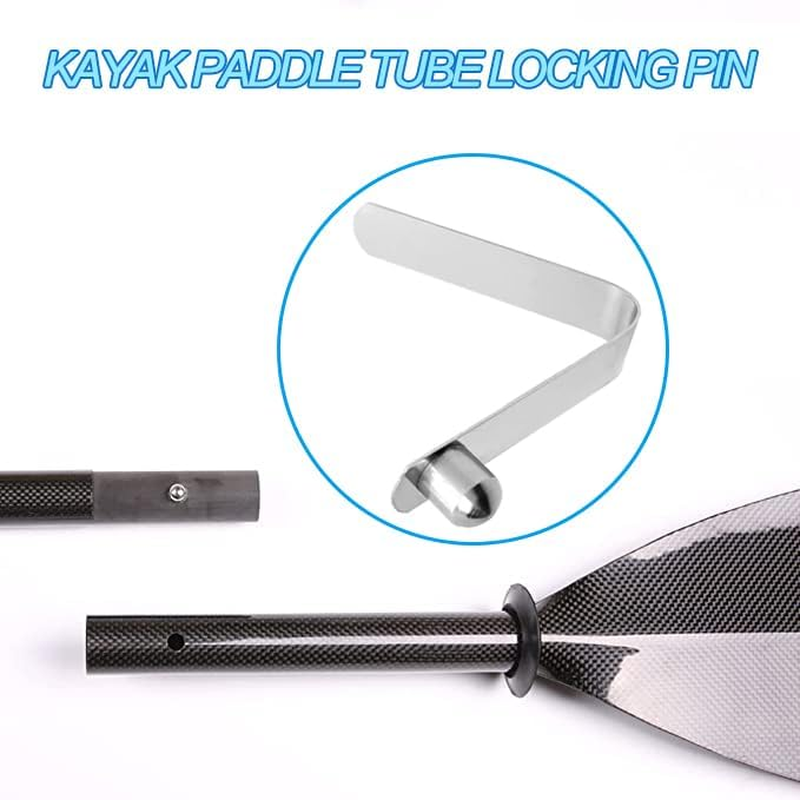 Stainless Kayak Paddle Spring Snaps, 9.5X6Mm Pole Push Button Spring Clips Steel Solid Button Locking Tube Single Pin for Outdoor Camping Awning Tent Pole Replacement Accessories 8 Pack image number 1