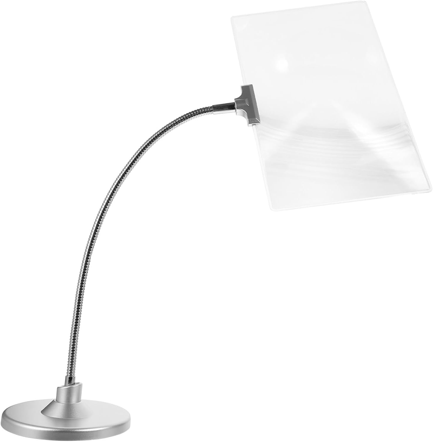 GANAZONO Magnifying Glass with Flexible Tube Stand Super-Large HD Lens for Reading Crafting Screen Magnifier for Computer Monitor Desktop Magnifier in Silver image number 3