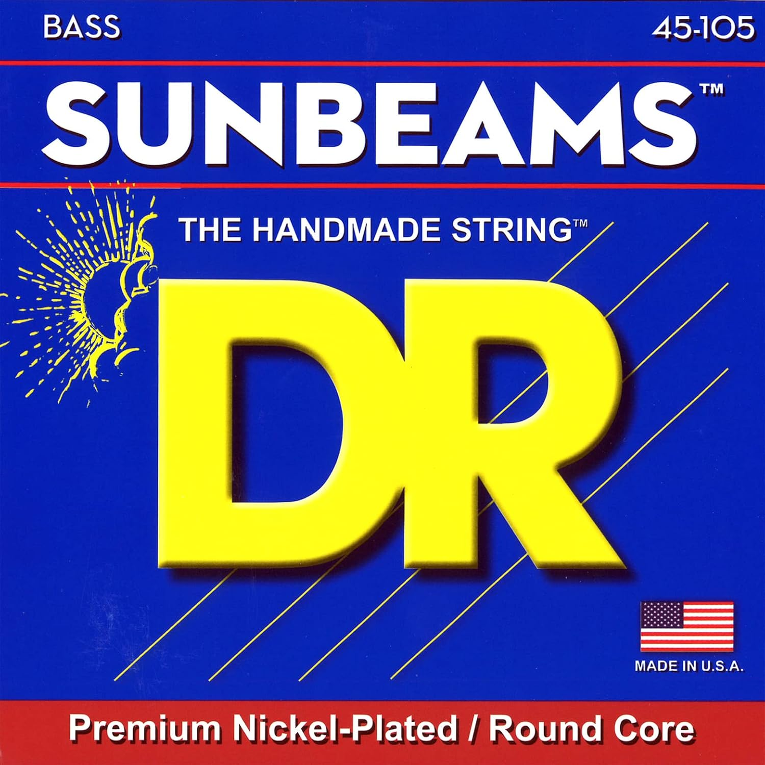 DR Strings Sunbeam - Nickel Plated round Core Bass 45-105