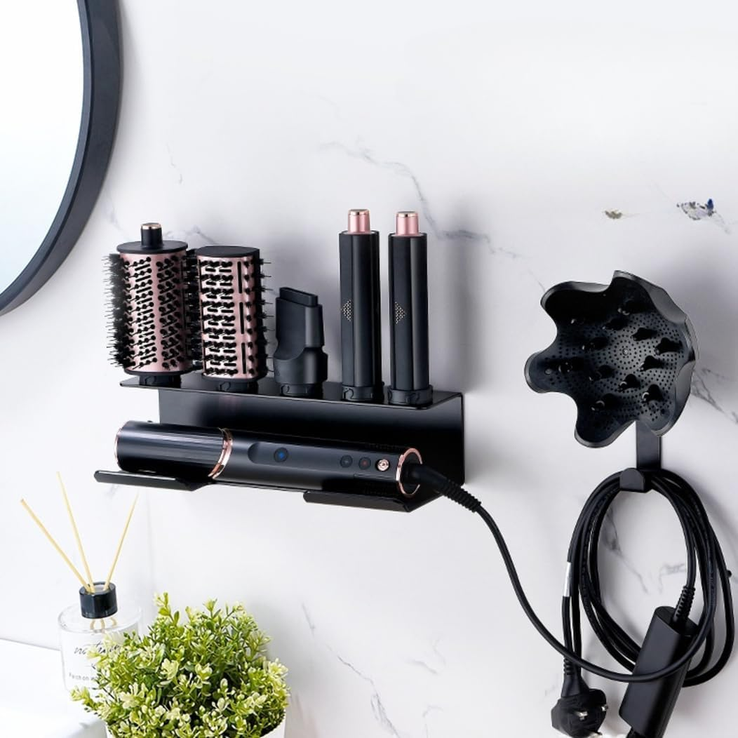 GENCAM Airwrap Wall Mount Organizer for Shark Flexstyle 430/440, Aluminum Alloy Storage Holder and Attachments (Black) image number 5