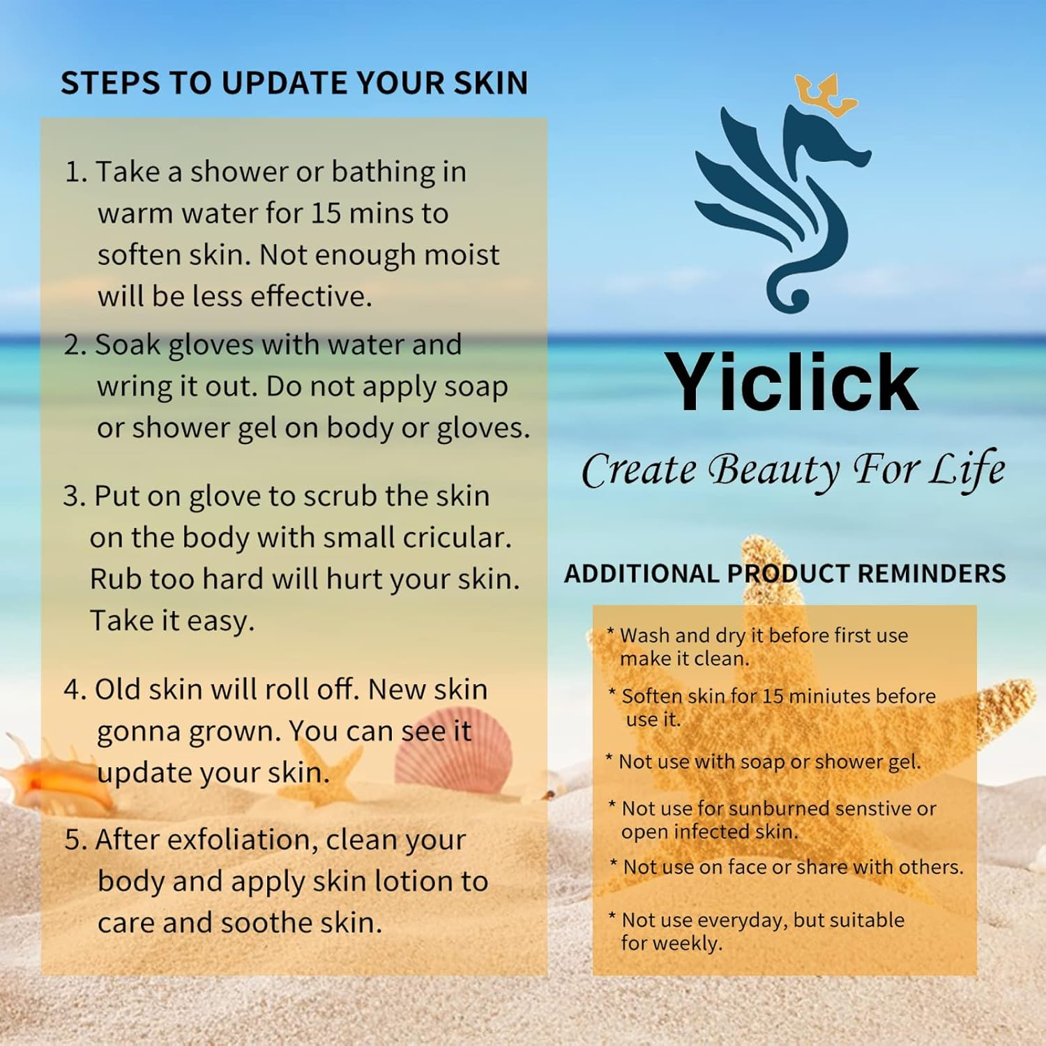 Yiclick Korean Exfoliating Gloves 2 Pcs, SPA Exfoliator Scrub for Bath Shower Exfoliation Mitt, Body Scrubber Exfoliator, Dead Skin Remover Mitt for Women Men, Brush Sponge Loofah (Red)