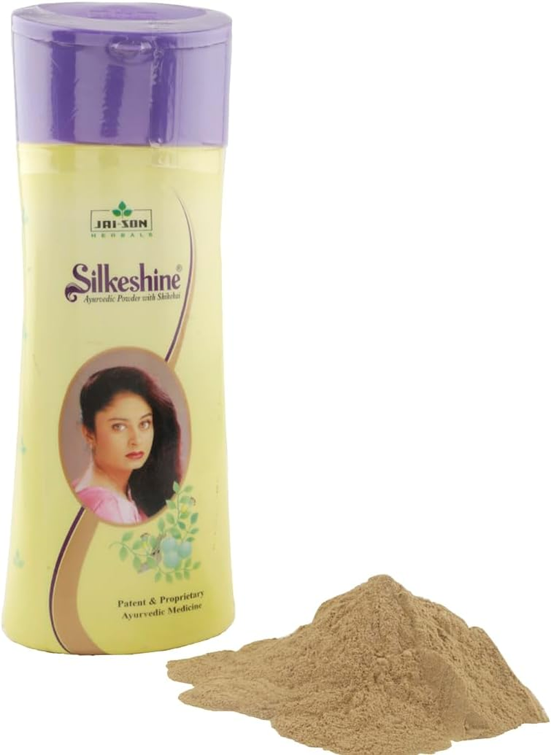 Jai-Son Herbals Silkeshine Powder | Hair Care, Wash, Healthy Scalp, Nourishment (250 Gram) Pack of 4, Brown image number 2