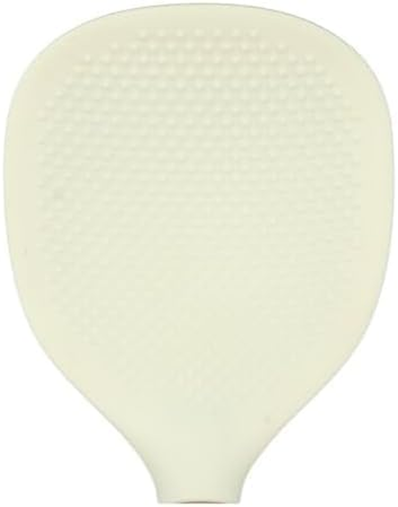 2Pcs Standing Silicone Rice Spoon with Wooden Handle,Non Stick Anti-Scalding Rice Spatula Tableware,Heat Resistant Rice Shovel Household Rice Scooper (White, One Size)