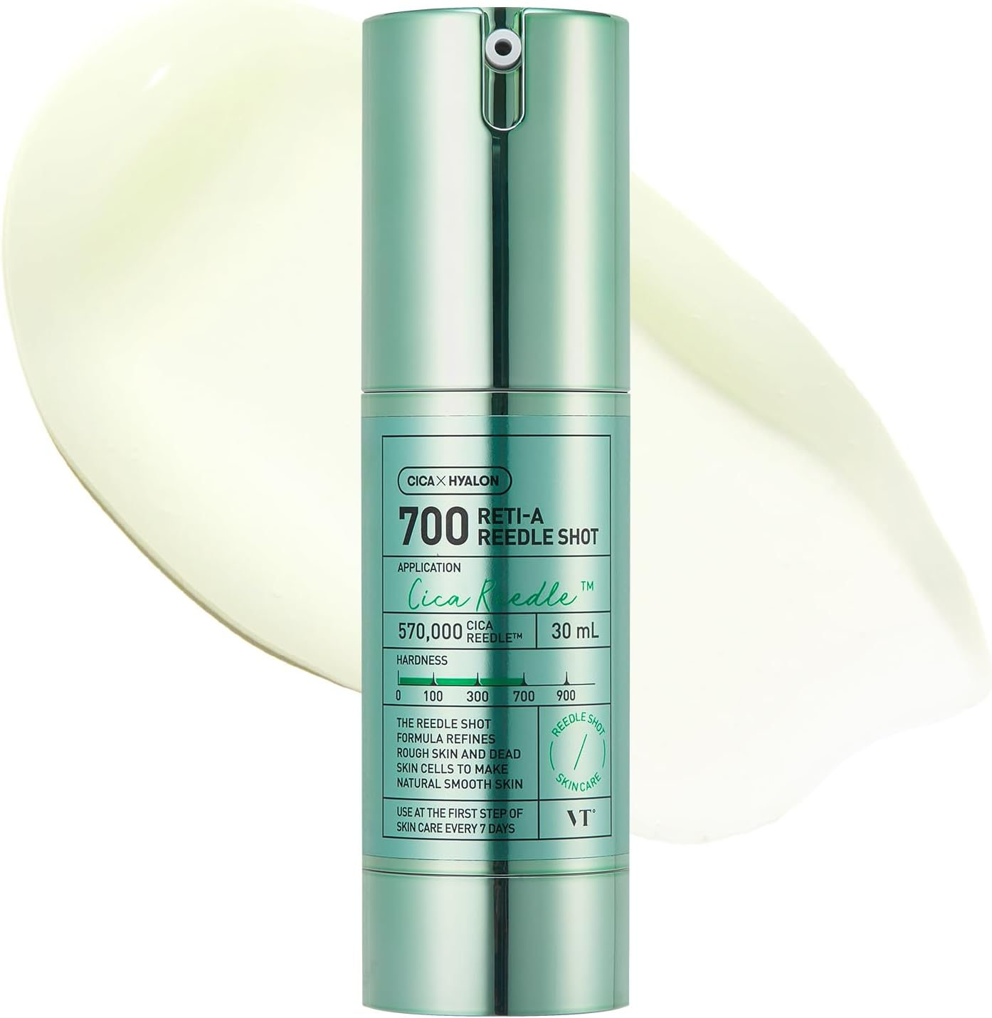 VT COSMETICS Reti-A Reedle Shot 700 Essence | Daily Face Serum for Larged Pores, Centella Asiatica, Hyaluronic Acid, Green Propolis Extract for All Skin Type, 30Ml