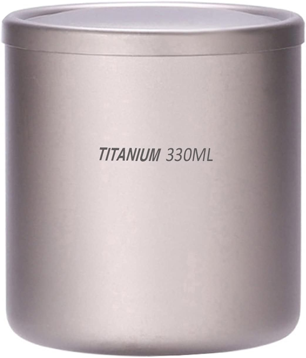 WENCHUAN 220Ml/330Ml/450Ml/550Ml Double Wall Titanium Water Cup Coffee Tea Mug for Home Office Outdoor Camping Hiking Backpacking Picnic