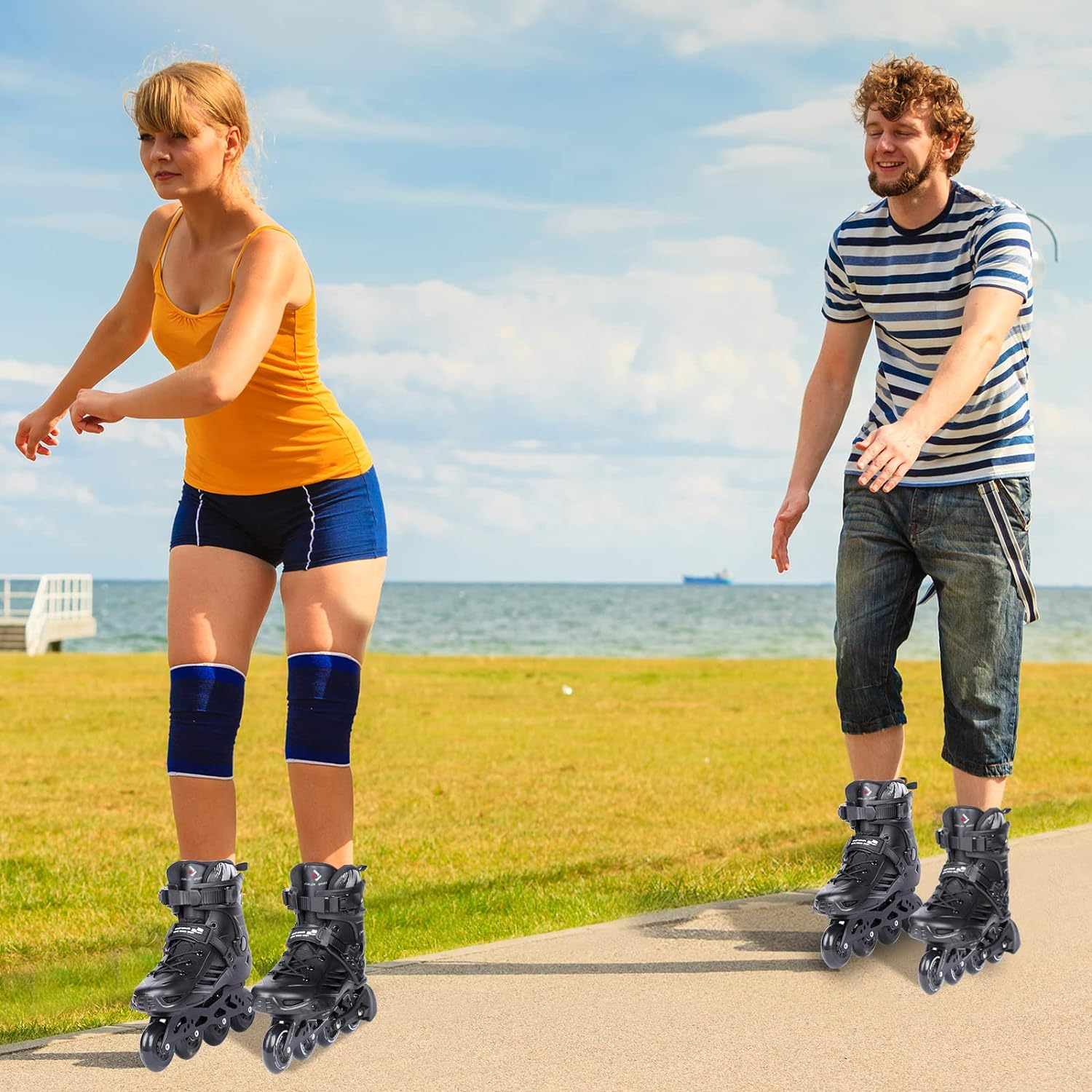 Inline Skates, High Performance Outdoor Fitness Inline Skates for Women Men Adult image number 4