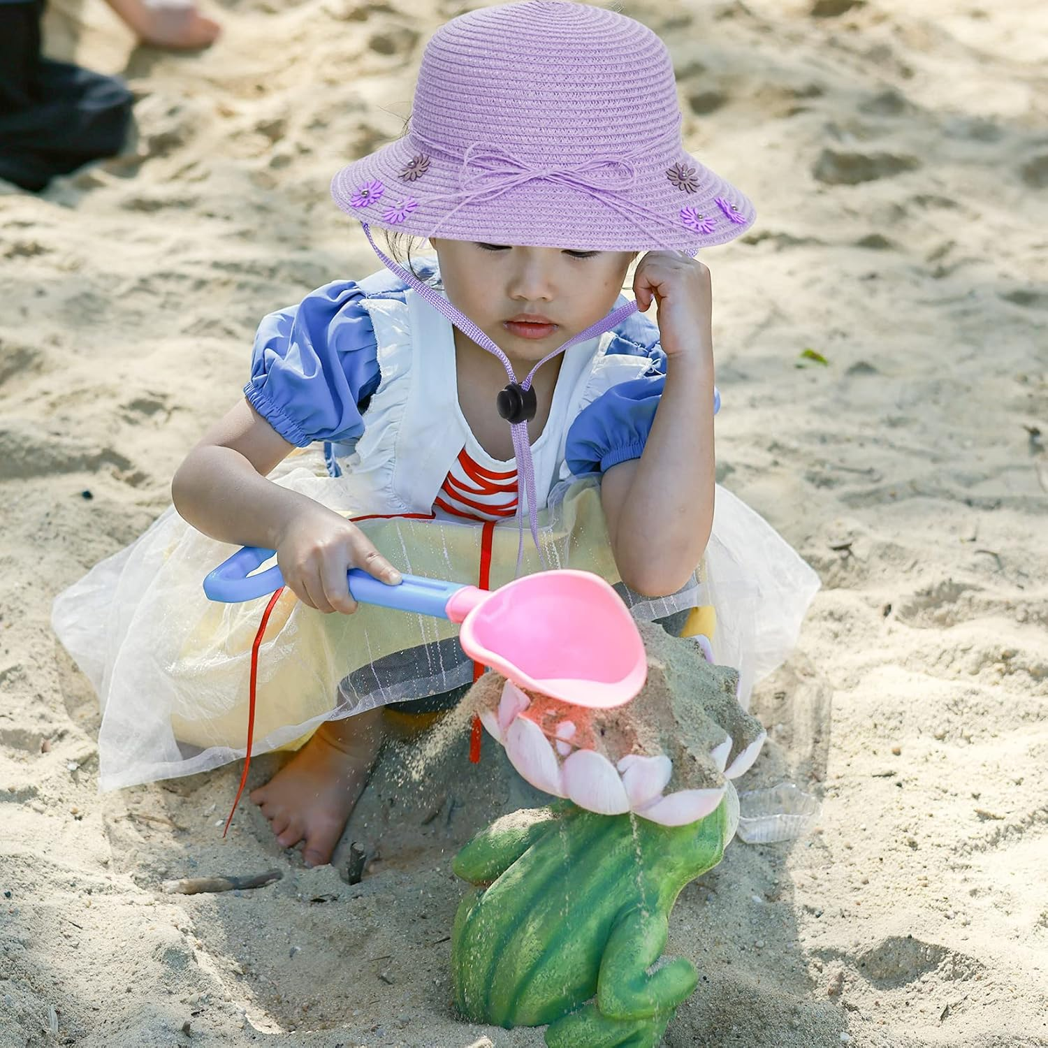 Sucrain 5 Pieces Adjustable Hat Strap Clips Hat Chin Cord for Golfing, Fishing, Boating - Black Hat Rope image number 6