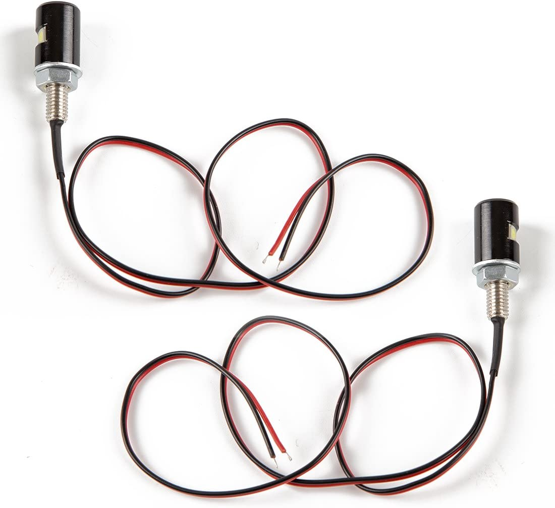 CZC AUTO 2PCS License Plate Light, License Tag Screw Bolt Lamp, 12V White LED Bulb, Waterproof/Rainproof, Black Aluminium Light Holder, Legal for Car Motorcycle Truck RV ATV Bike image number 6