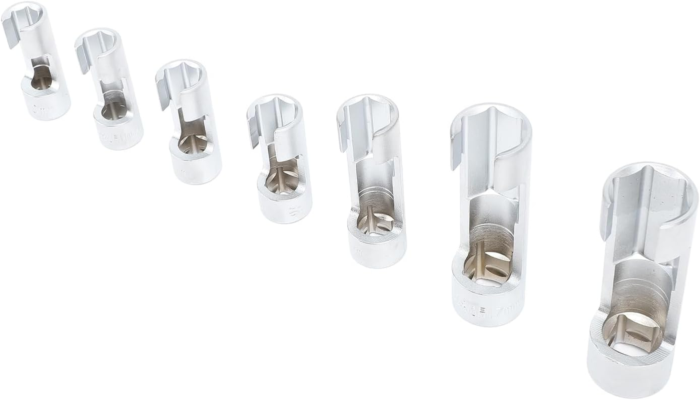 7 Pcs Oxygen Sensor Socket Set, Alloy Oil Injector O2 Oxygen Sensor Removal Socket Tool, Oxygen Sensor Wrench Remover Kit Car Accessories for Vehicle image number 4